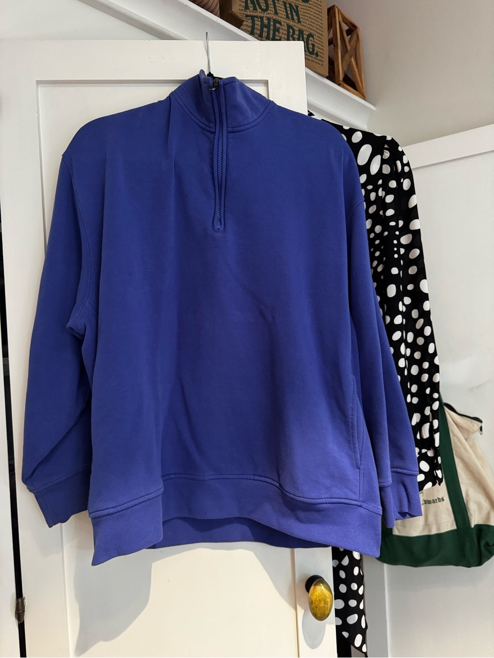 Athleta Royal Blue Half-Zip Turtleneck Pullover